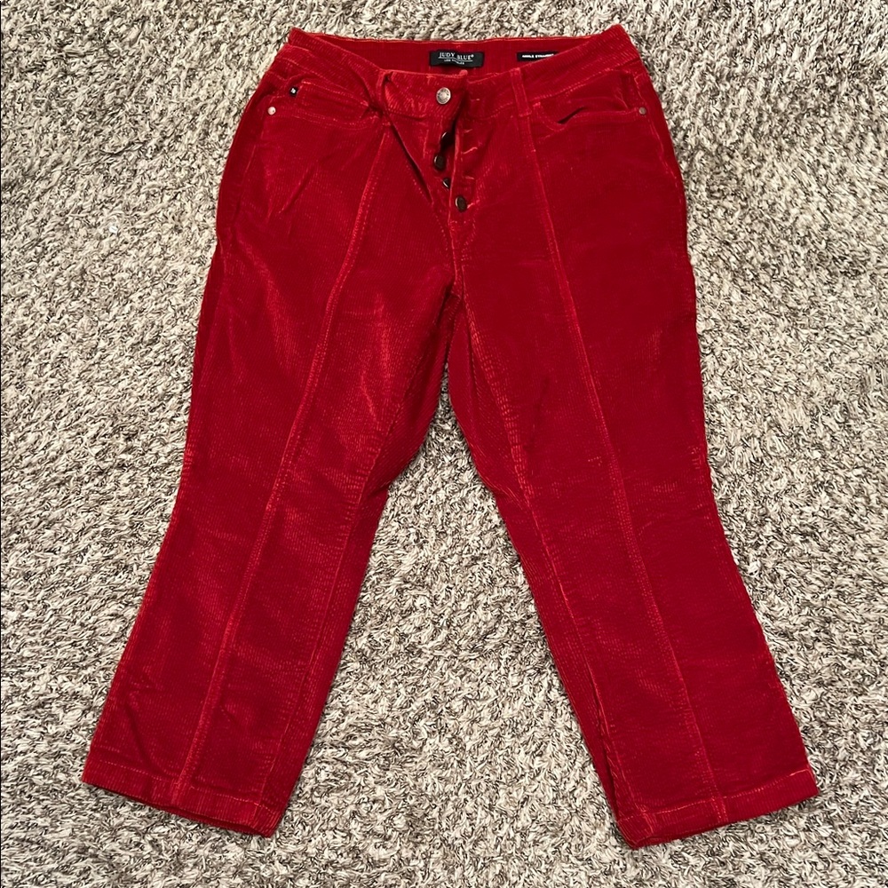 Judy Blue Bold Red corduroy Jeans